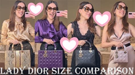 lady dior small vs medium